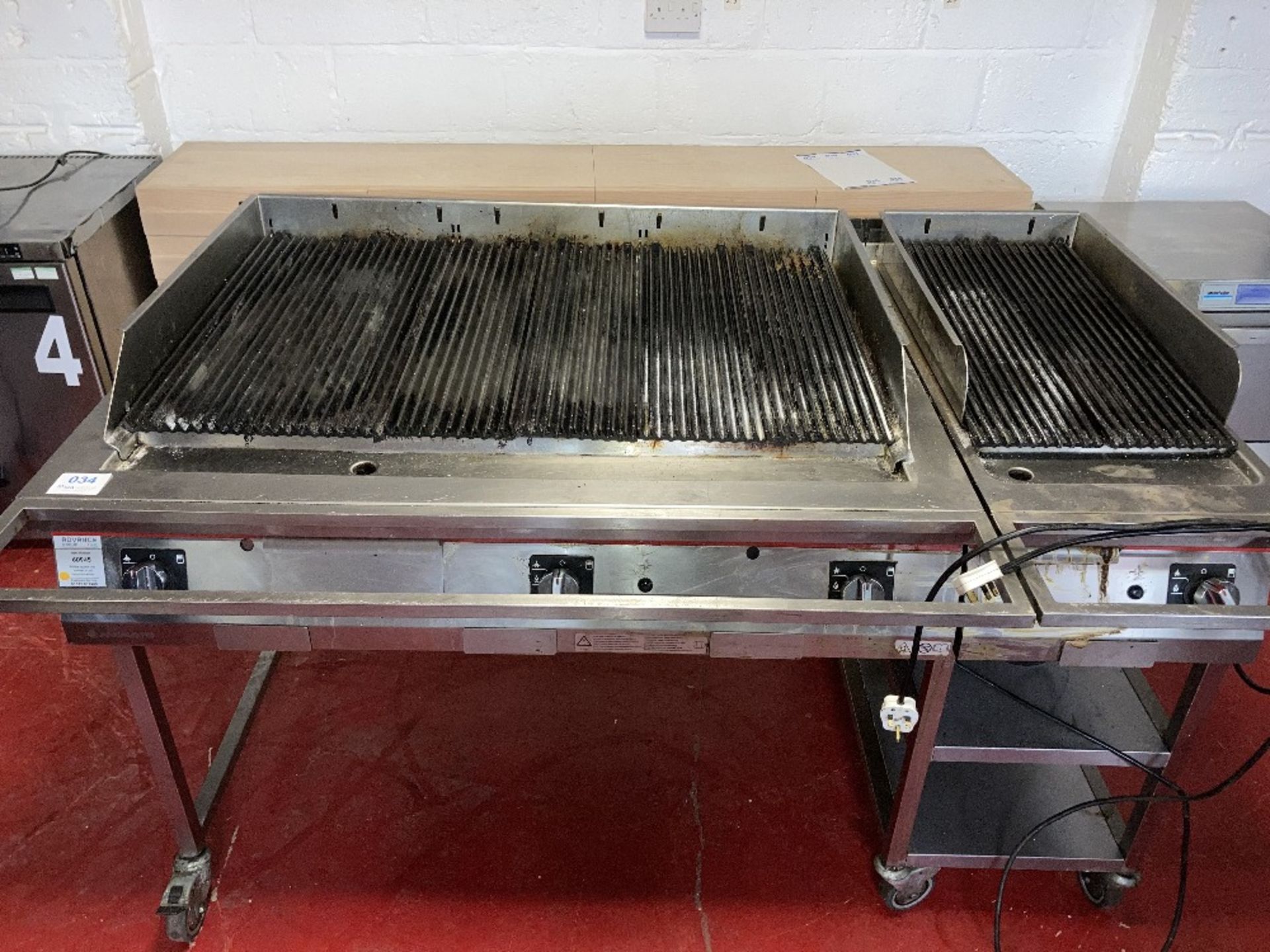 Angelo Po Gas Griddle Pan Unit c/w Mobile Stand