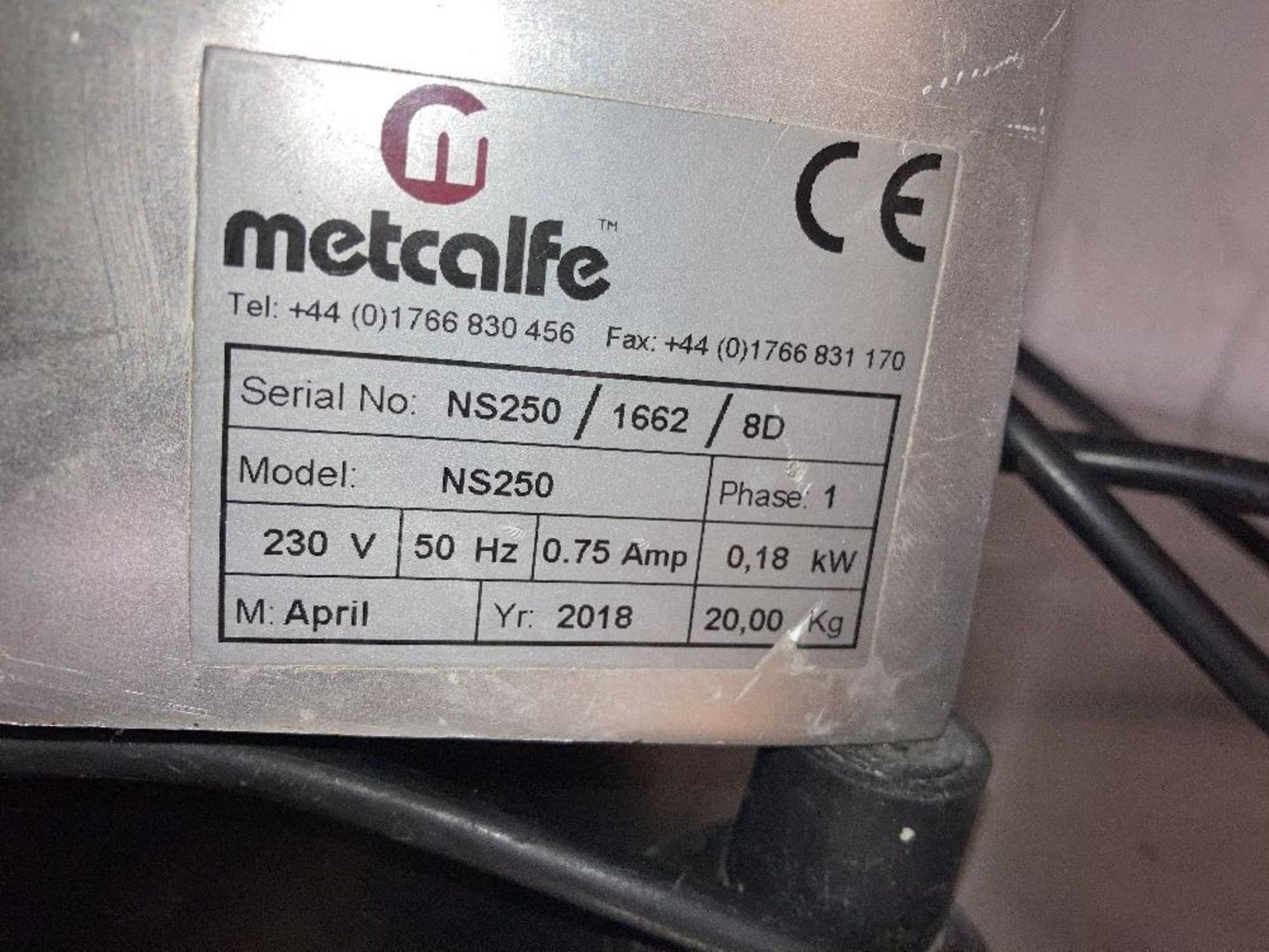 Metcalfe NS250 Commercial Meat Slicer (DOM: 2018) - Image 7 of 8