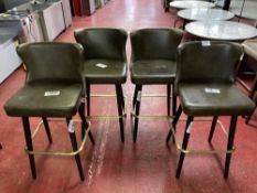 (4) Faux-leather High Bar Stool (1.08m)