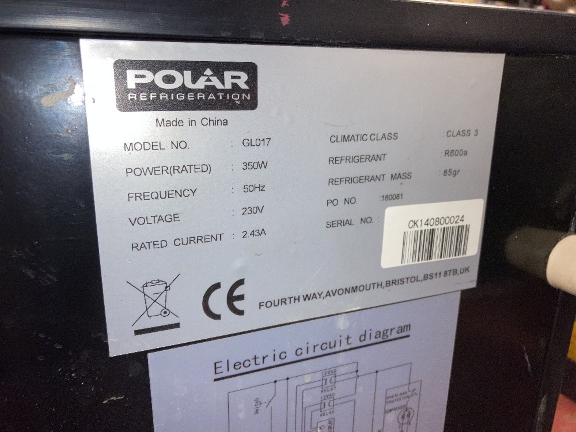 Polar GL017 3-Door Under-Counter Bottle Cooler - Image 6 of 7