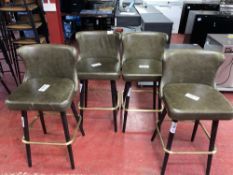 (4) Faux-leather High Bar Stool (1.08m)