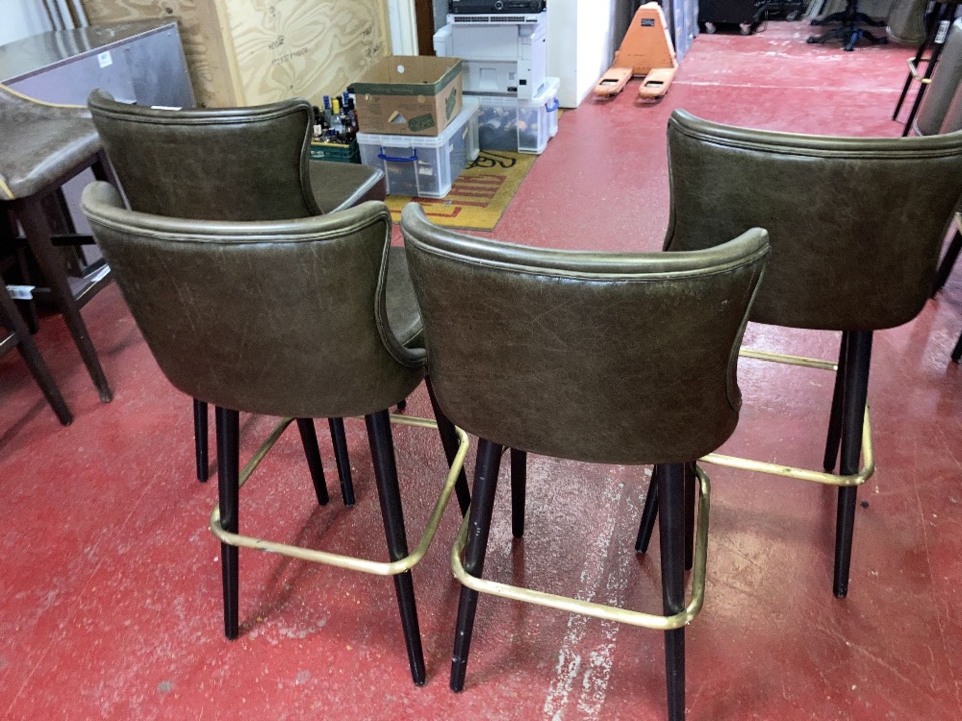 (4) Faux-leather High Bar Stool (1.08m) - Image 4 of 4