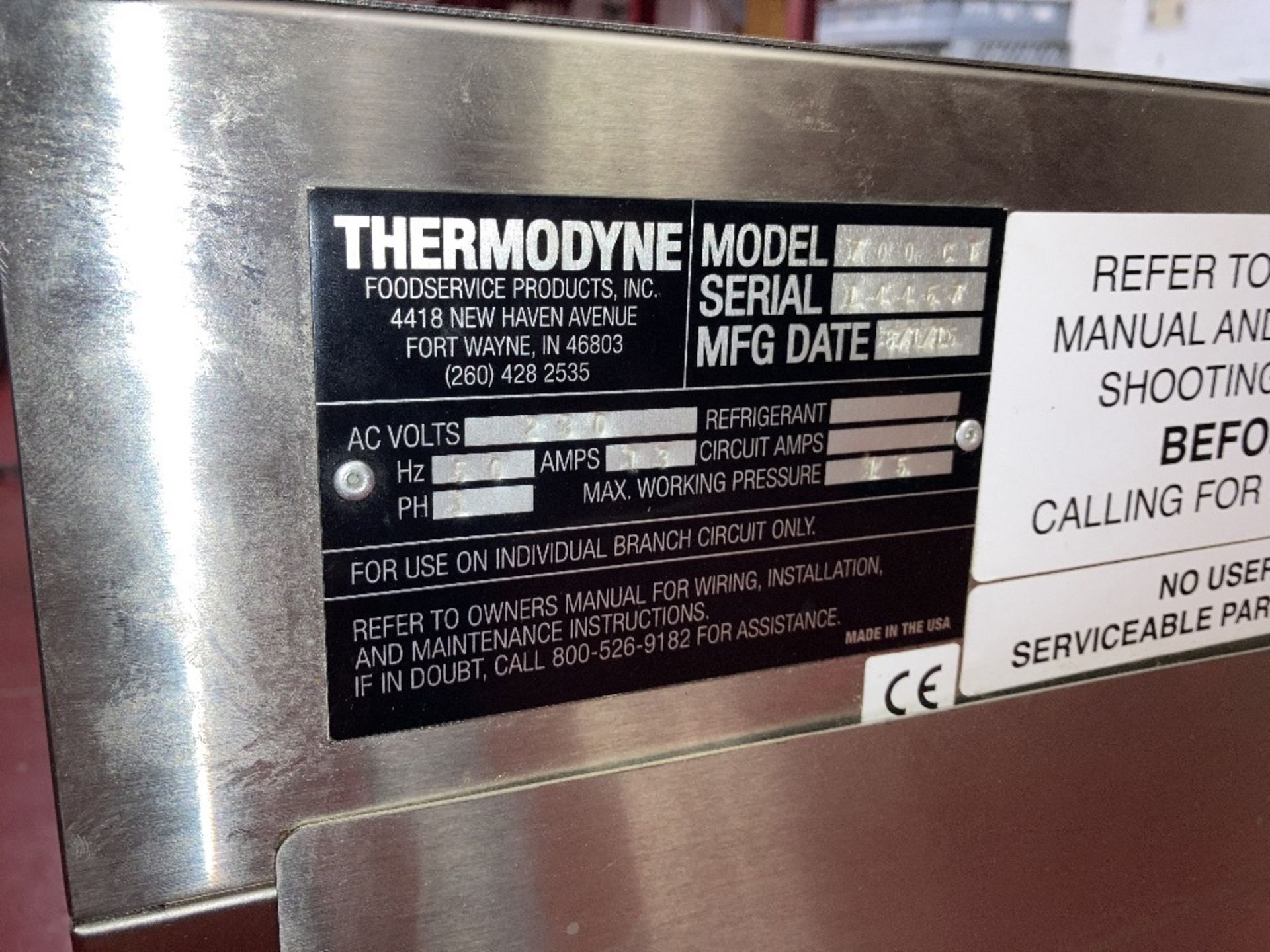 Thermodyne 700CT 2-Door Holding Cabinet (DOM: 2016) - Image 6 of 6