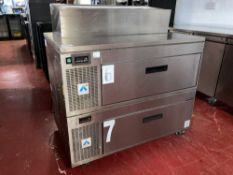 (2) Adande Refrigeration VCS R1 Under-Counter 1-Drawer Refrigerator c/w Counter-Top Prep Station