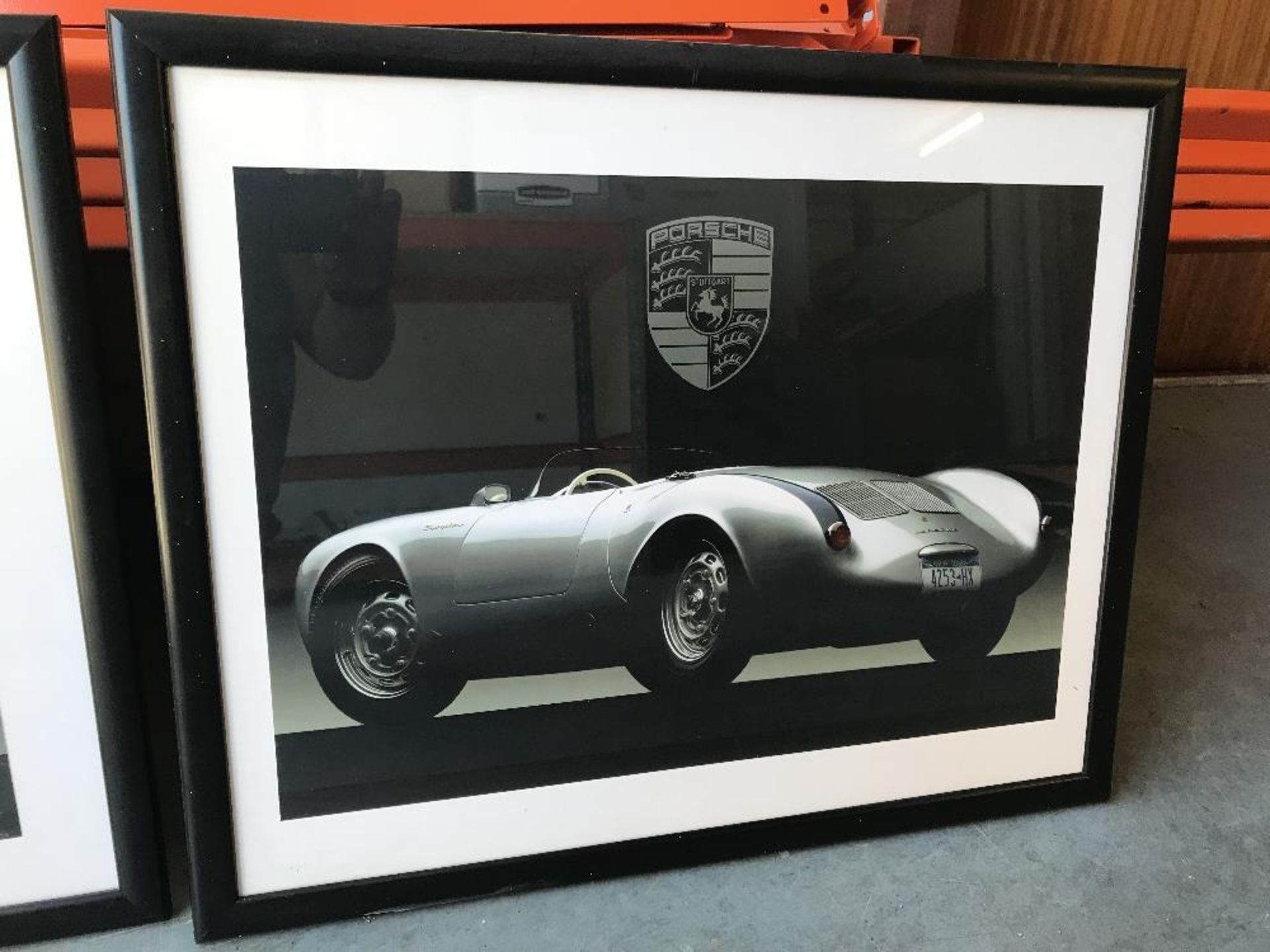 Two framed pictures of BMW and Porsche cars - Image 6 of 6