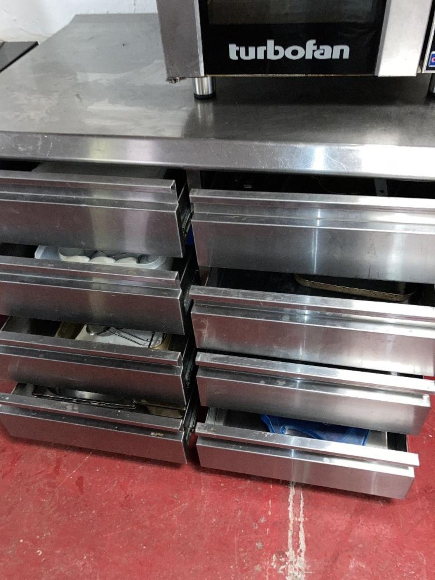 Stainless Steel 8-Drawer Static Preparation Table - Image 3 of 4