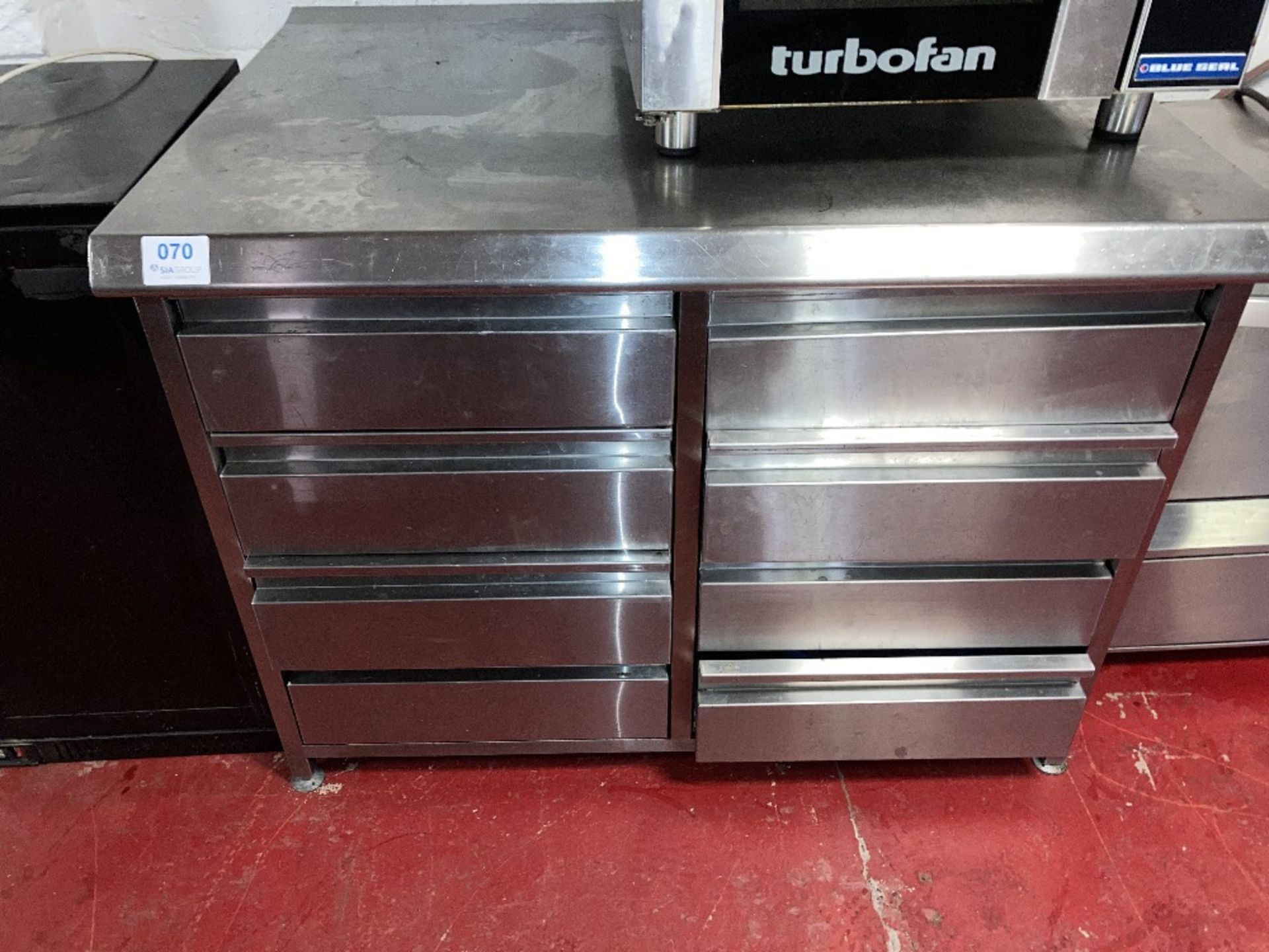 Stainless Steel 8-Drawer Static Preparation Table - Image 2 of 4