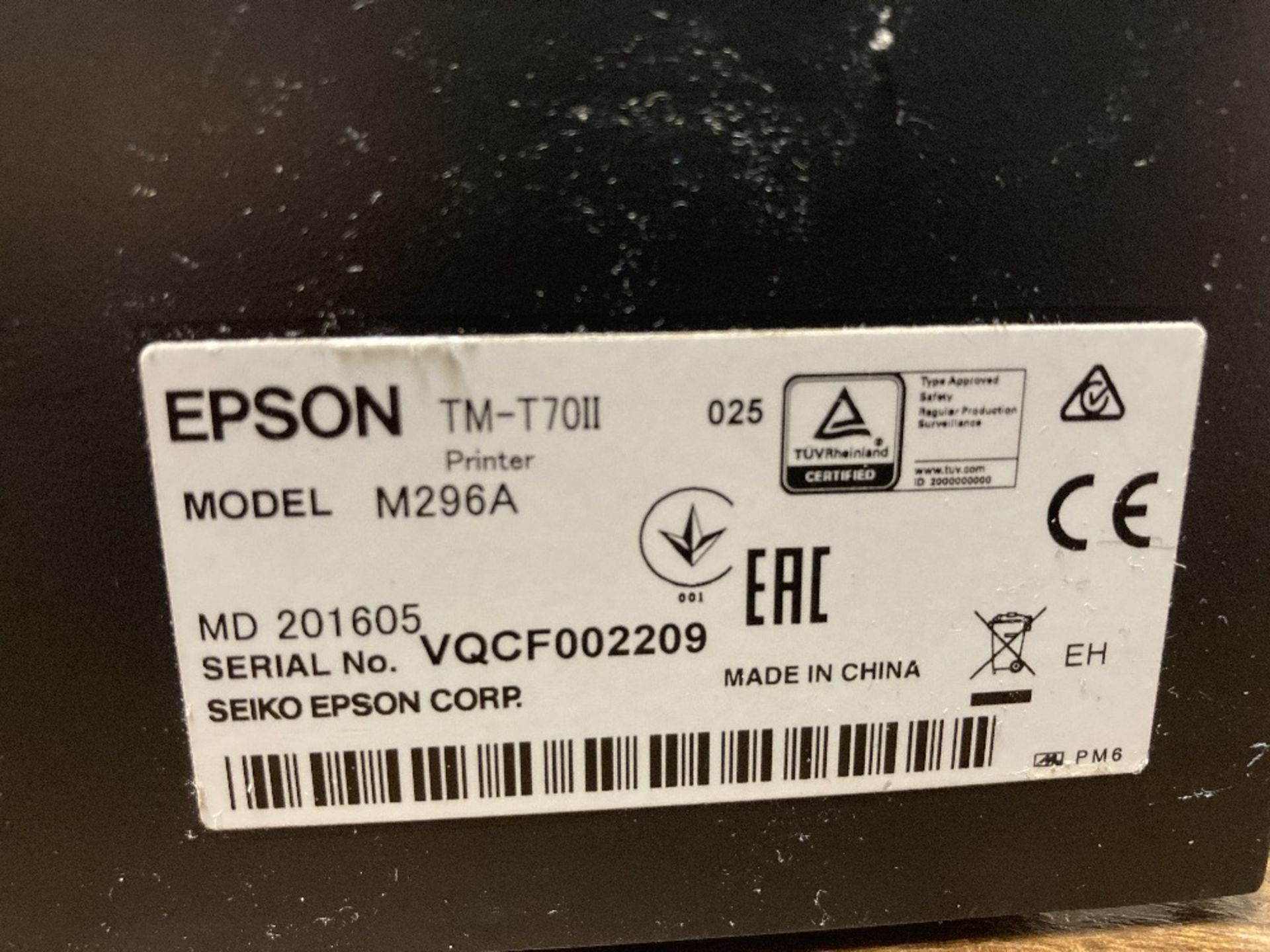 (2) Epson TM-T70II Thermal POS Receipt Printers - Image 3 of 4