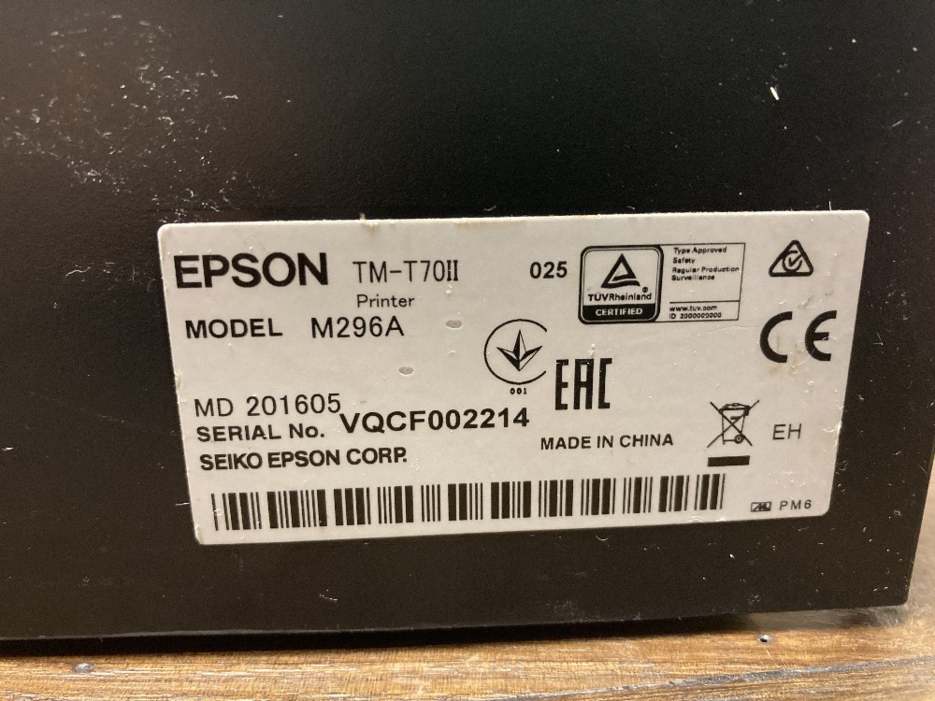 (2) Epson TM-T70II Thermal POS Receipt Printers - Image 3 of 4