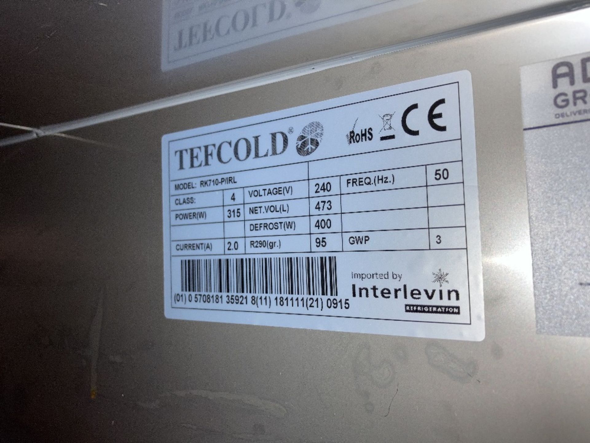 Tefcold RK710-P/IRL 1-Door Upright Refrigerator - Image 6 of 7