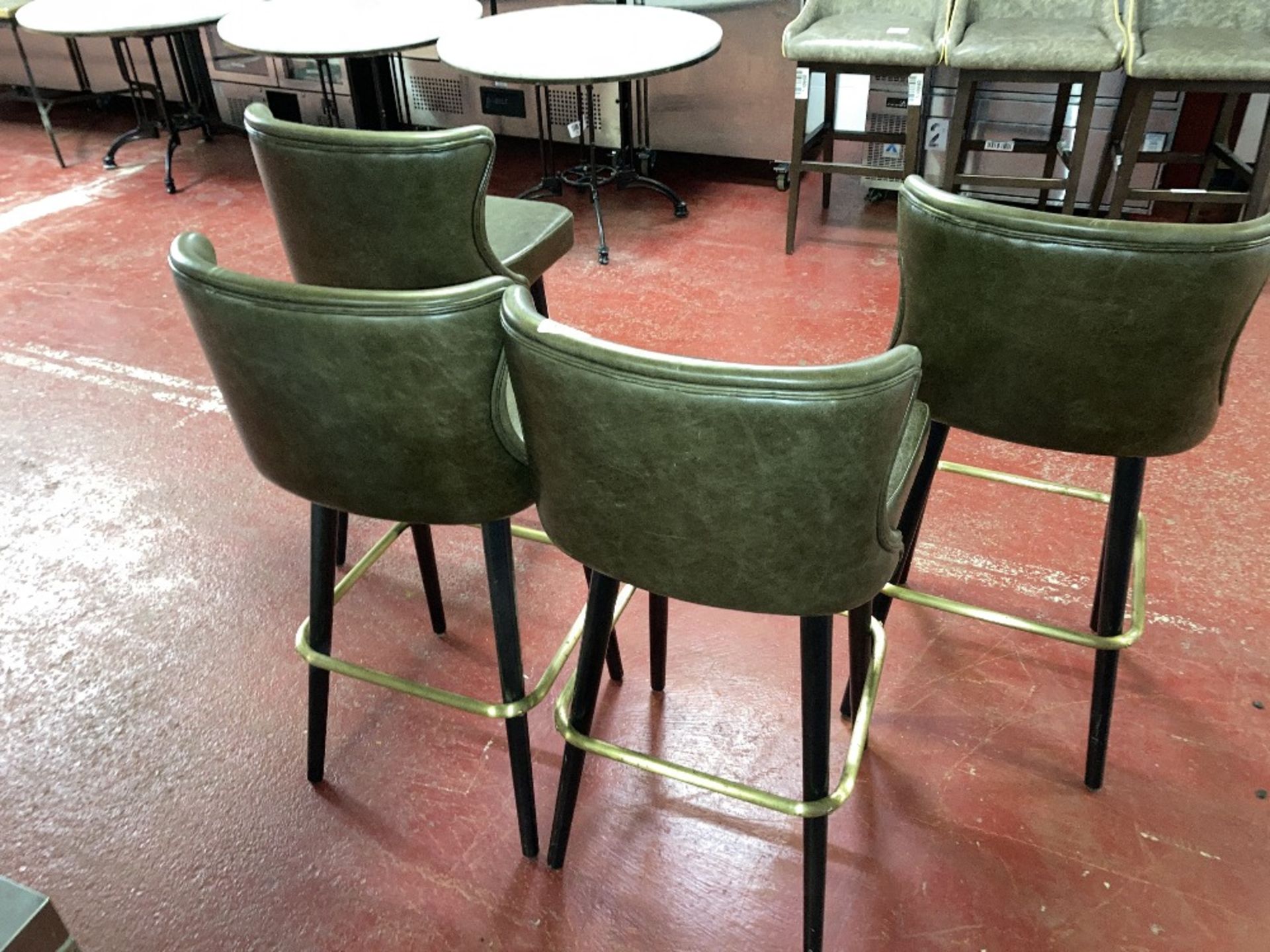 (4) Faux-leather High Bar Stool (1.08m) - Image 4 of 4