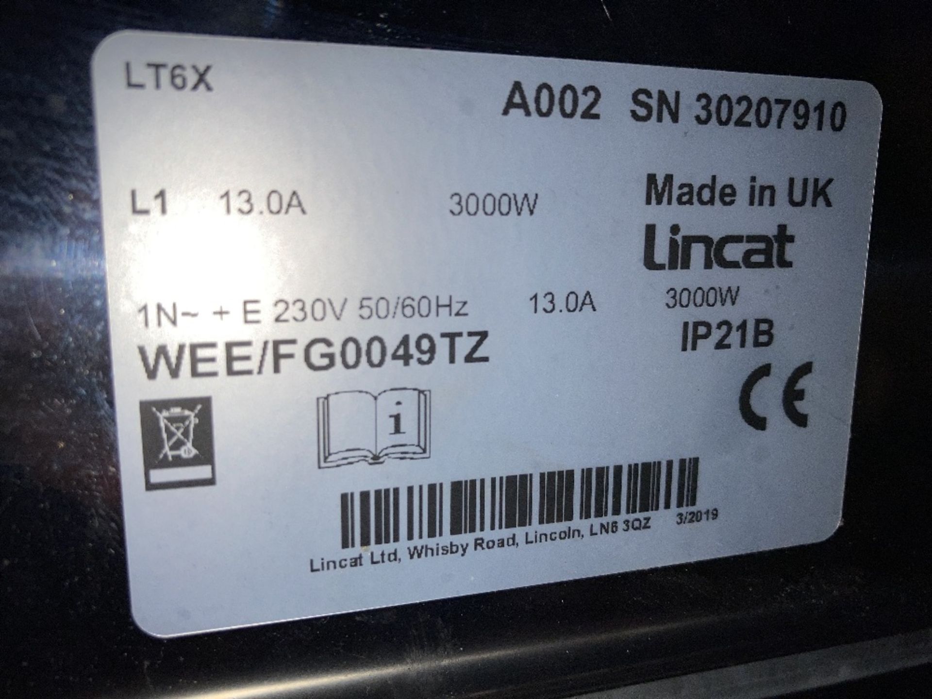 Lincat LT6X Commercial Toaster - Image 6 of 6