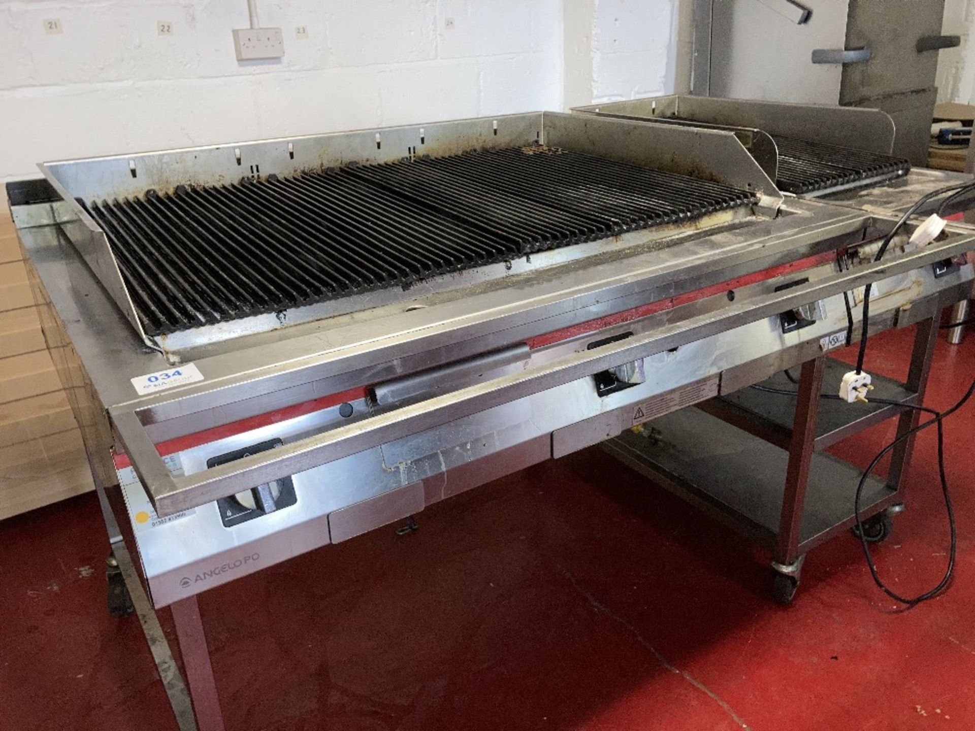 Angelo Po Gas Griddle Pan Unit c/w Mobile Stand - Image 2 of 5