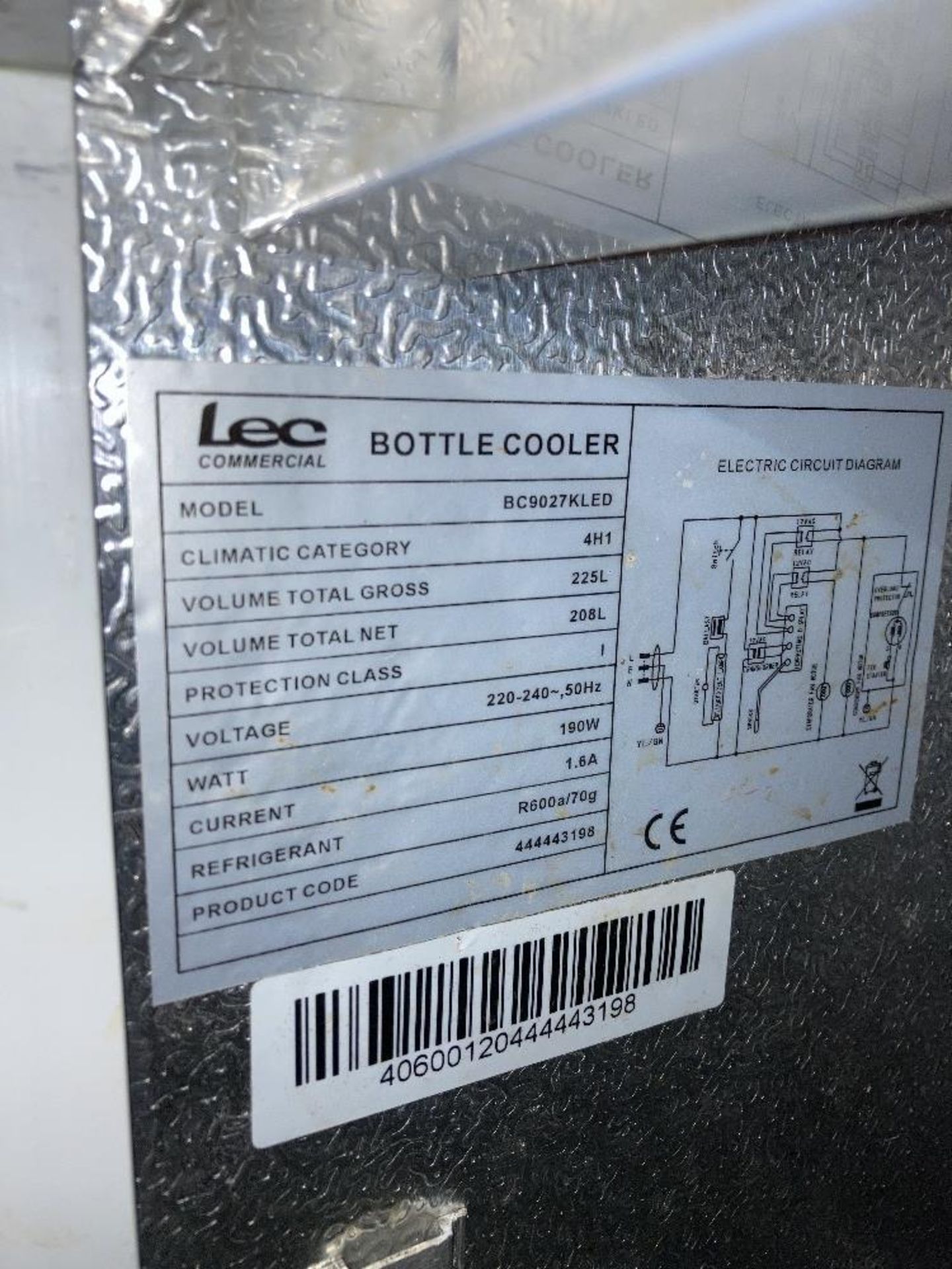 LEC BC9027KLEDÂ 2-Door Under-Counter Bottle Cooler - Image 4 of 5