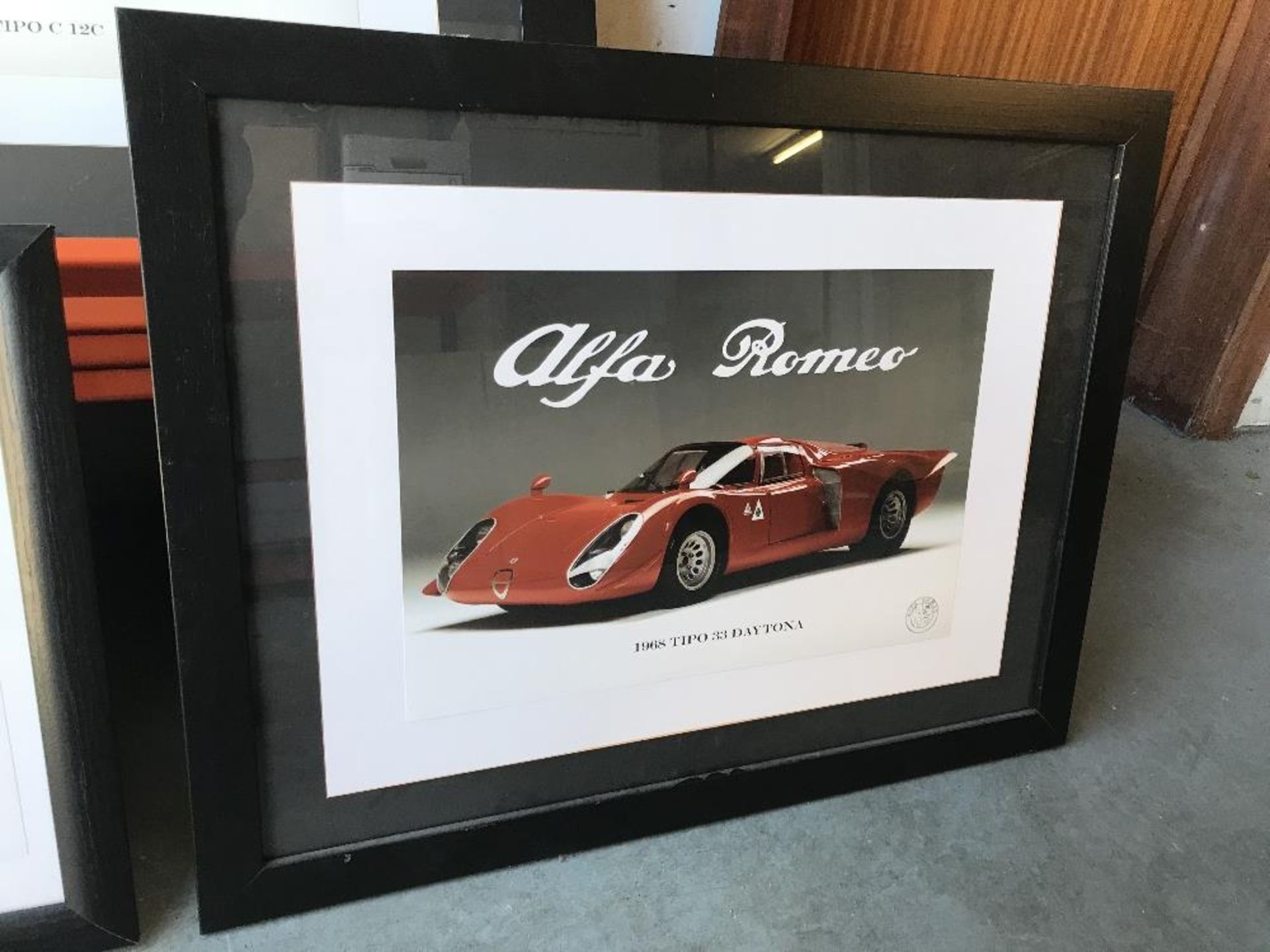 Three framed pictures of Alfa Romeo cars - Image 5 of 7