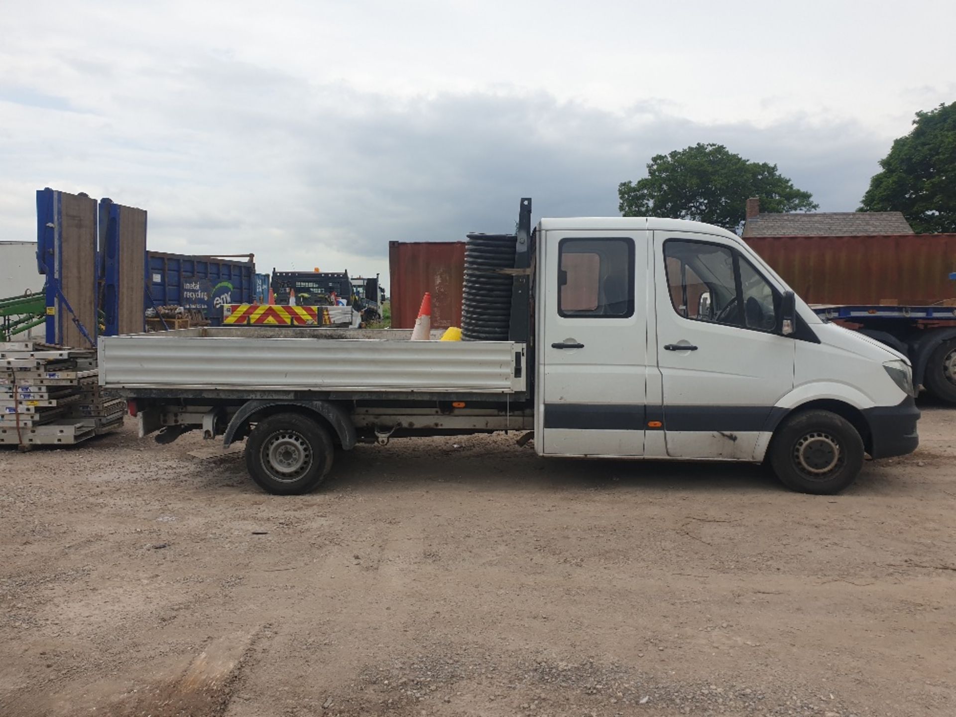 Mercedes Crew Cab Sprinter Dropside 313 Cdi with aluminium dropside body DA66 OCV - Image 22 of 22