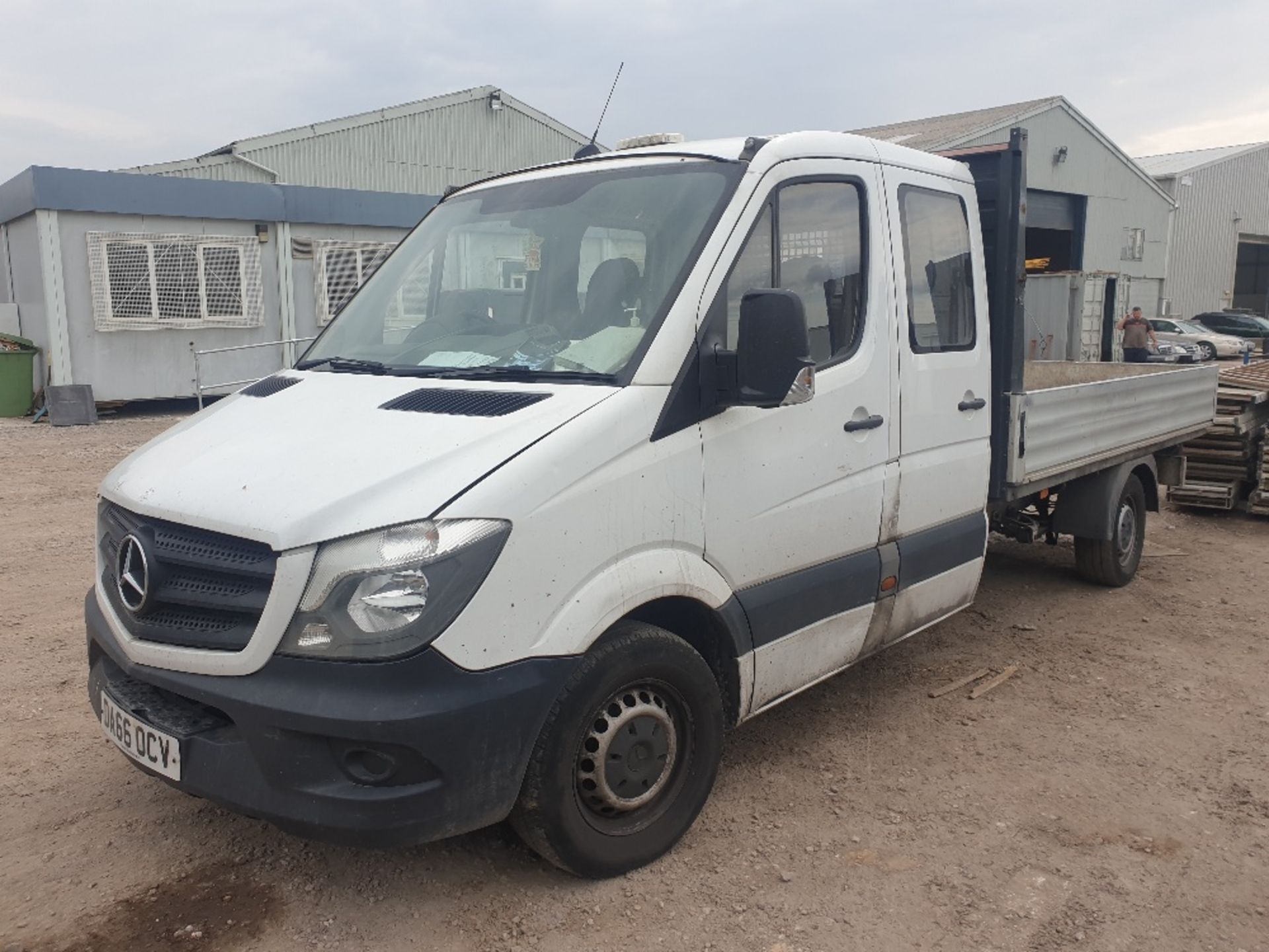 Mercedes Crew Cab Sprinter Dropside 313 Cdi with aluminium dropside body DA66 OCV - Image 18 of 22