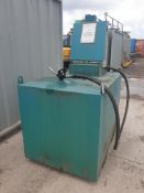 Approximately 1,000ltr bunded fuel tank c/w electric pump and fork pockets