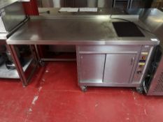 Bridge Catering Fabrications HC-CERAN Stainless Steel Hot Cupboard with Integrated Induction Hob
