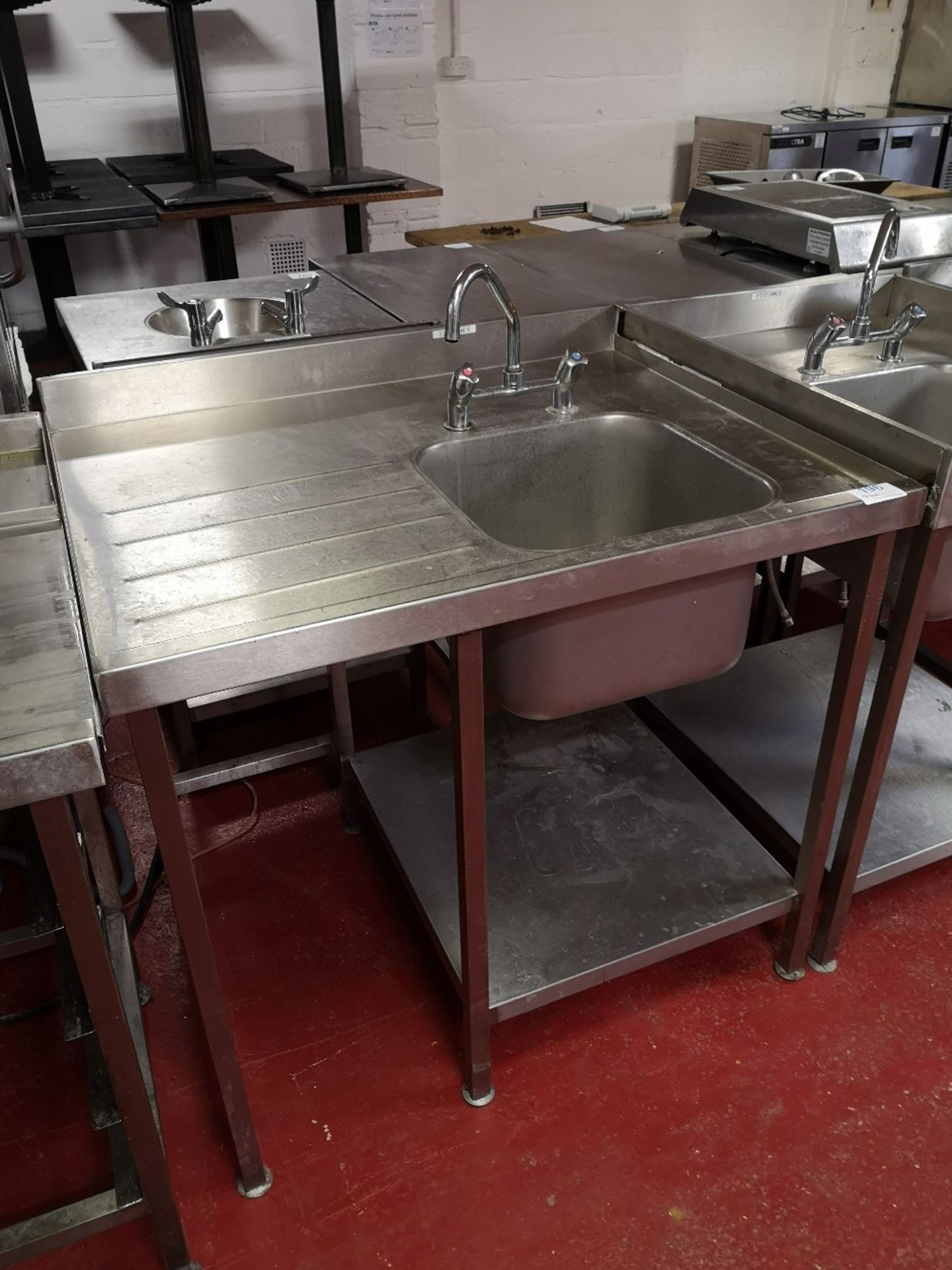 Stainless Steel Two Tier Sink Unit with Run Off - Image 3 of 3