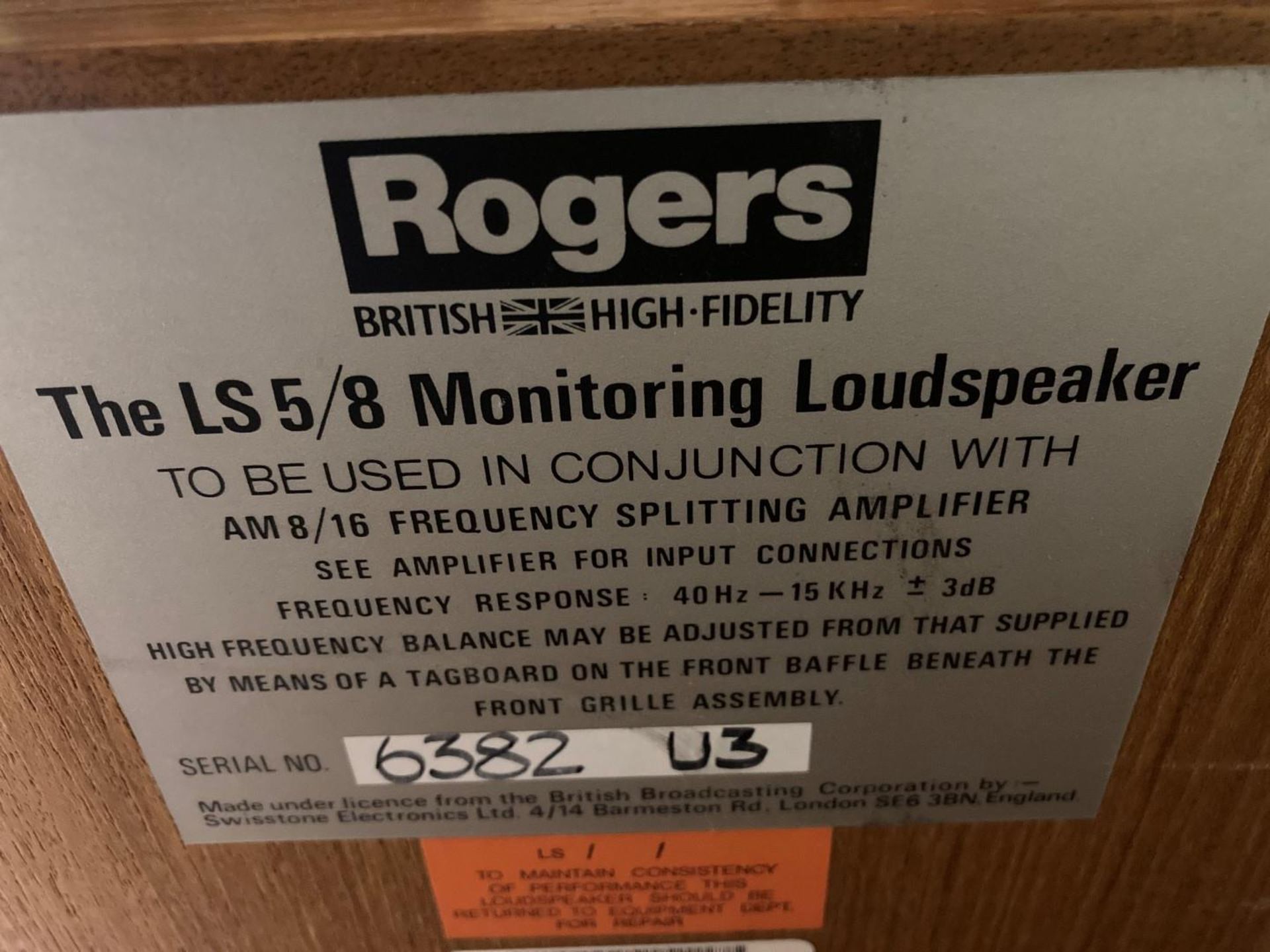 (2) Rogers LS5/6 monitoring loud speakers - Bild 6 aus 6