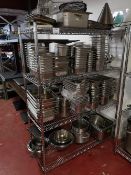 Four Tier Chrome Wire Rack & Contents to Include