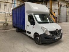 Renault Master L3 DCI145 3T5 Comfort chassis cab curtainside van with DEL 500kg