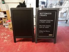 (2) A0 A-Frame Advertising Boards