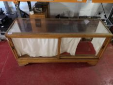 Antique Glass Sliding Door Sideboard