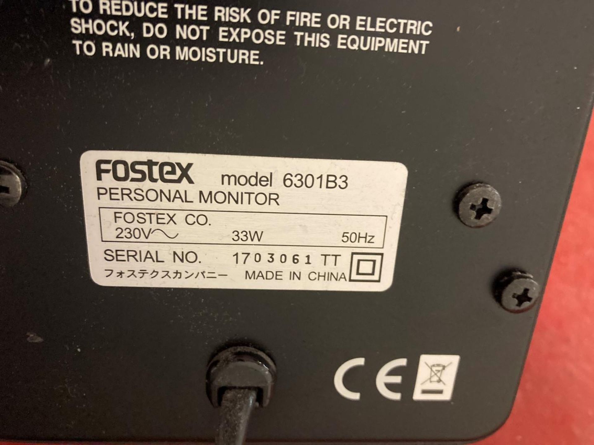 (2) Fostex 6301B personal monitor speakers - Image 3 of 3