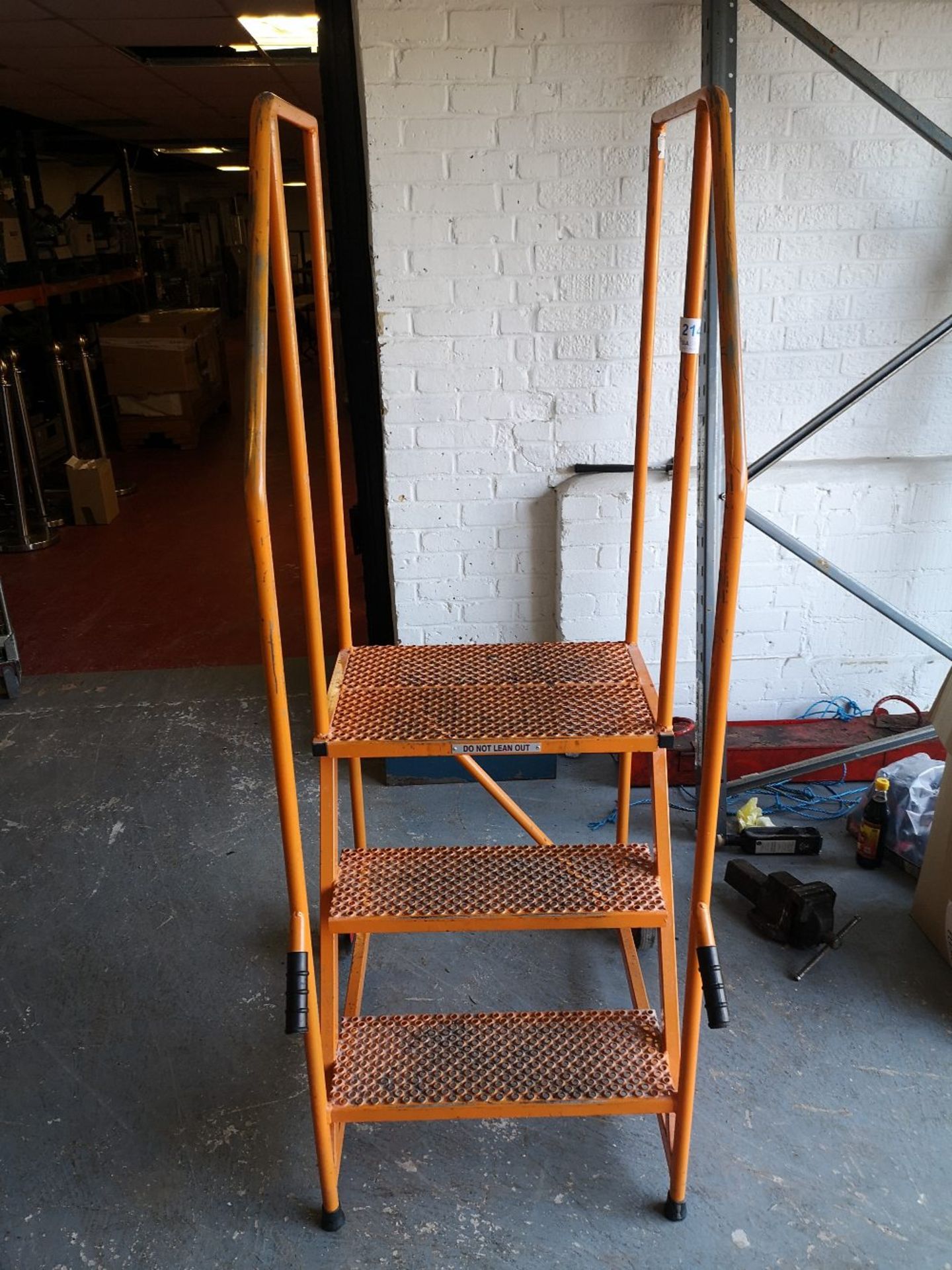 Three tread Mobile Warehouse Ladder - Image 3 of 3