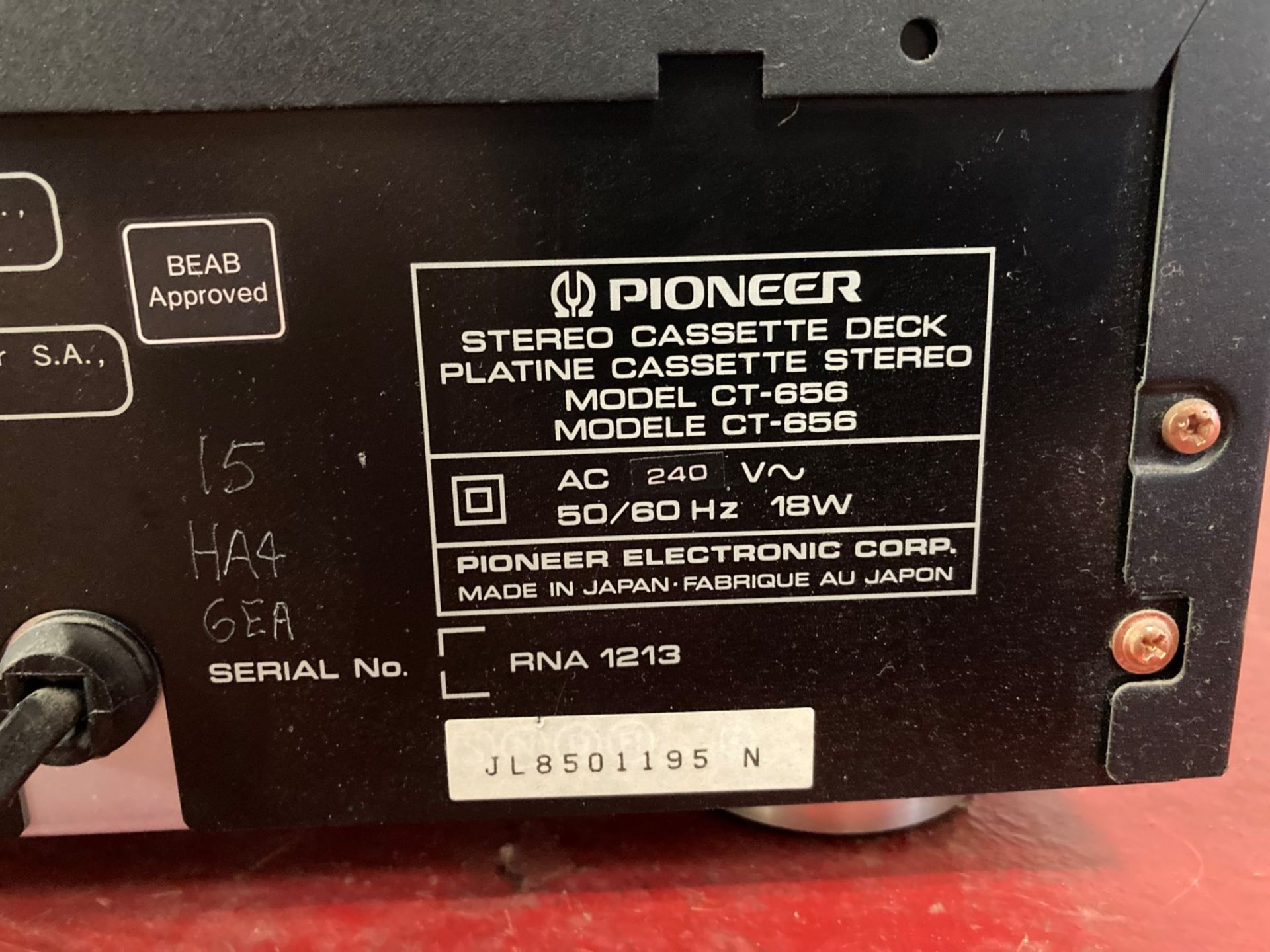 Pioneer CT-656 cassette deck - Bild 4 aus 4