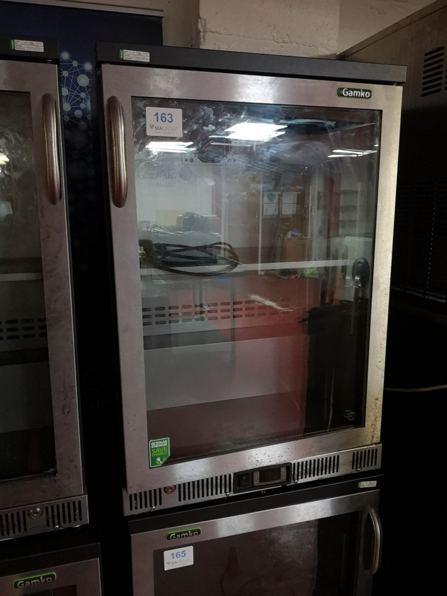 Gamko MG2/150RGCS Glass Single Door Under Counter Fridge