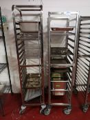 (2) Stainless Steel Baking Tray Trolleys to Include: