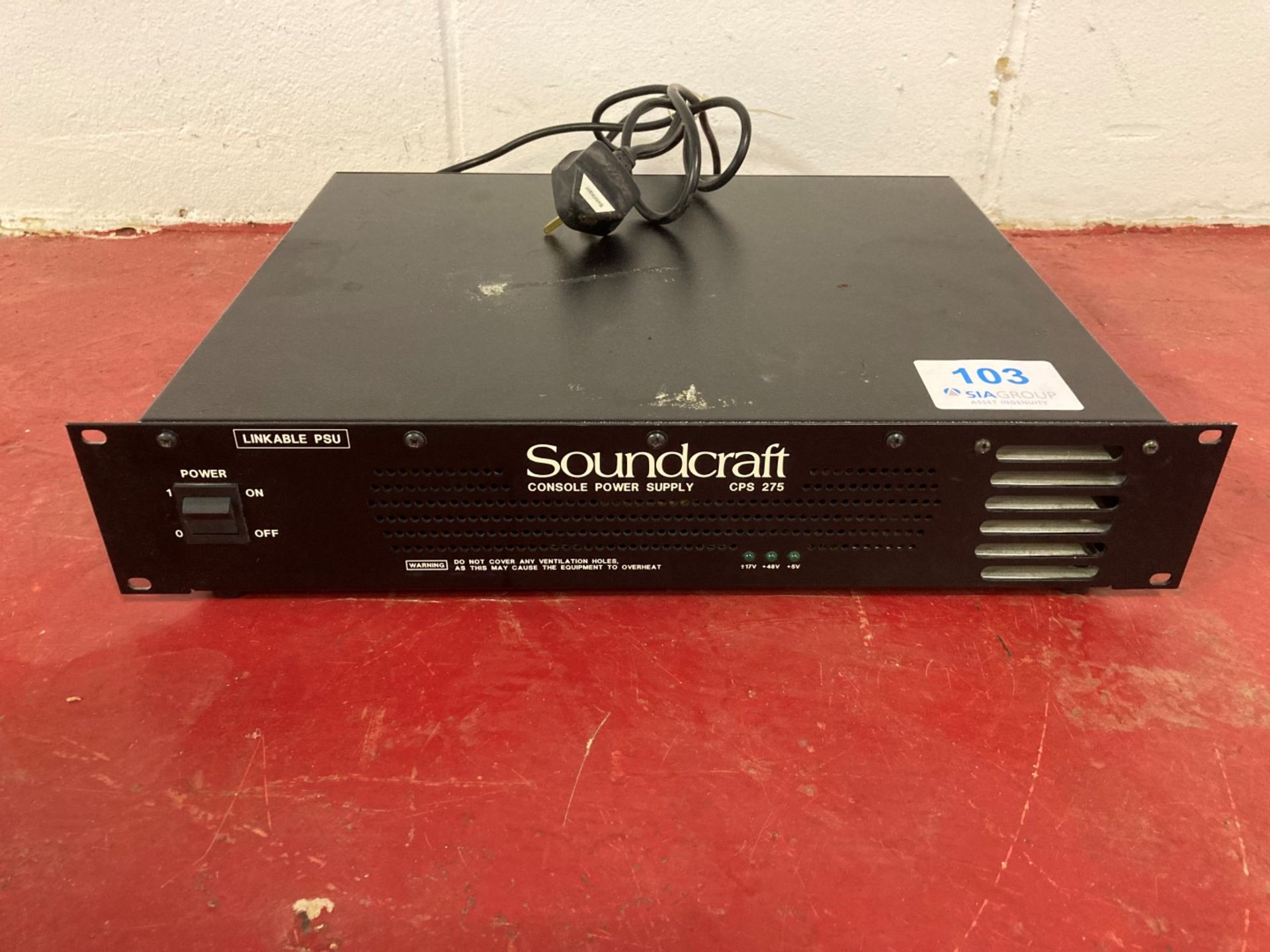 Soundcraft CPS275 power supply rackmount audio mixer