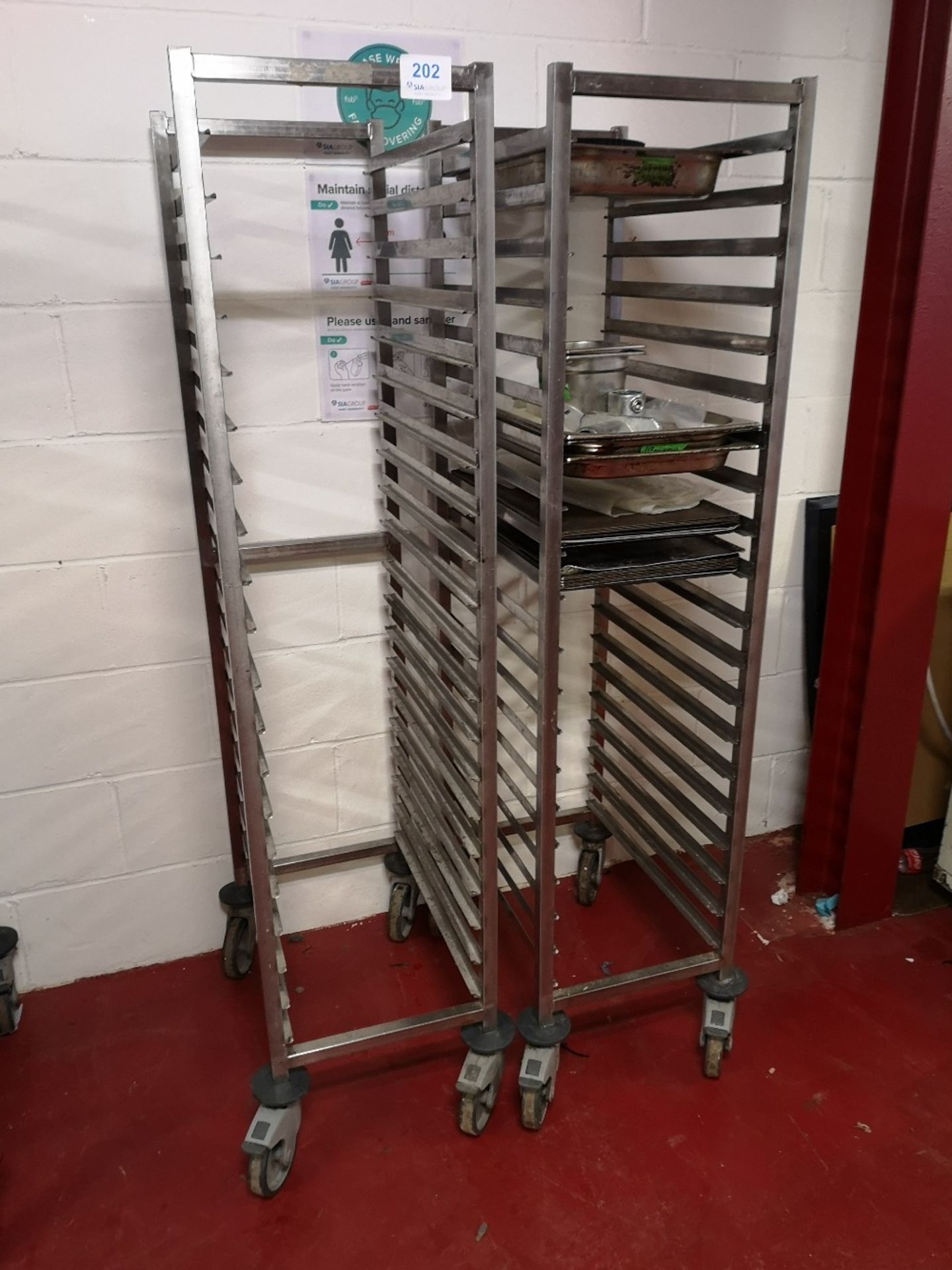 (2) Twenty Slot Stainless Steel Baking Tray Trolleys - Image 2 of 3