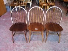 (3) Andy Thornton Spindle Back Dining Chairs