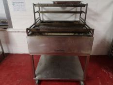 Clay Oven Robata Two Tier Flame Grill with Stainless Steel Stand