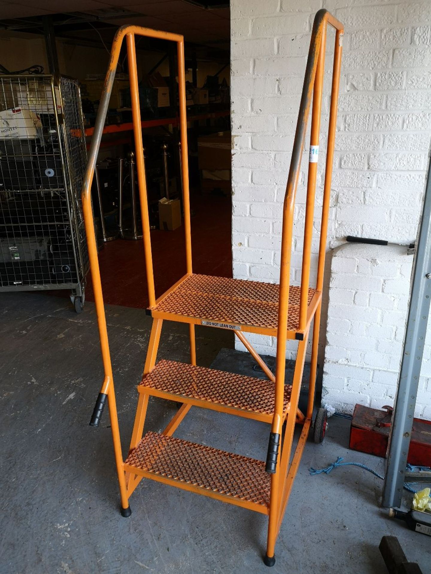 Three Tread Mobile Warehouse Ladder