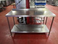 Stainless Steel Two Tier Preparation Table