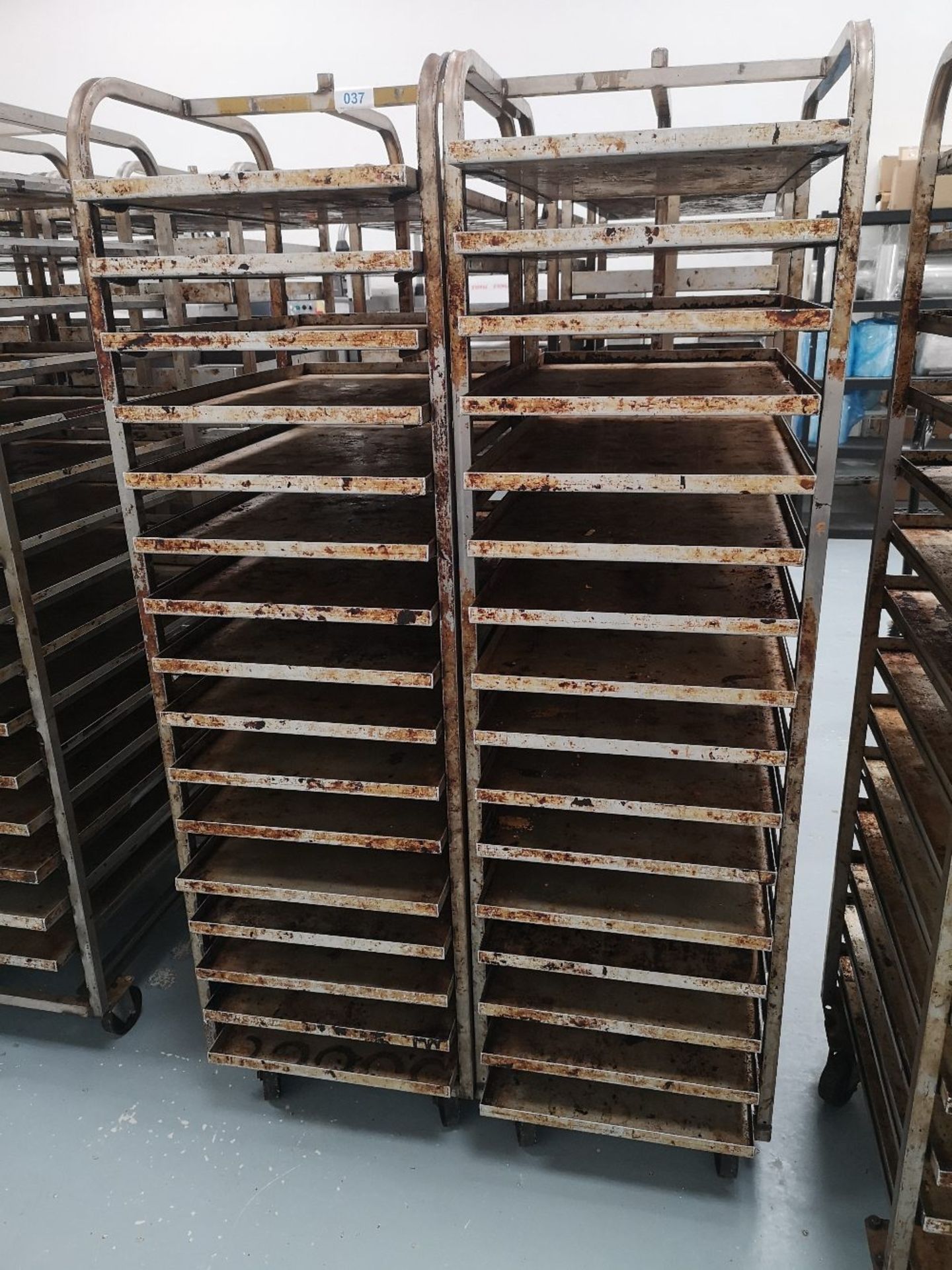 (2) Sixteen Slot Bakery Rack/Tray Stainless Steel Trollies - Image 3 of 3