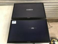 (2) Lenovo LT2423WC 24 inch flat screen monitors