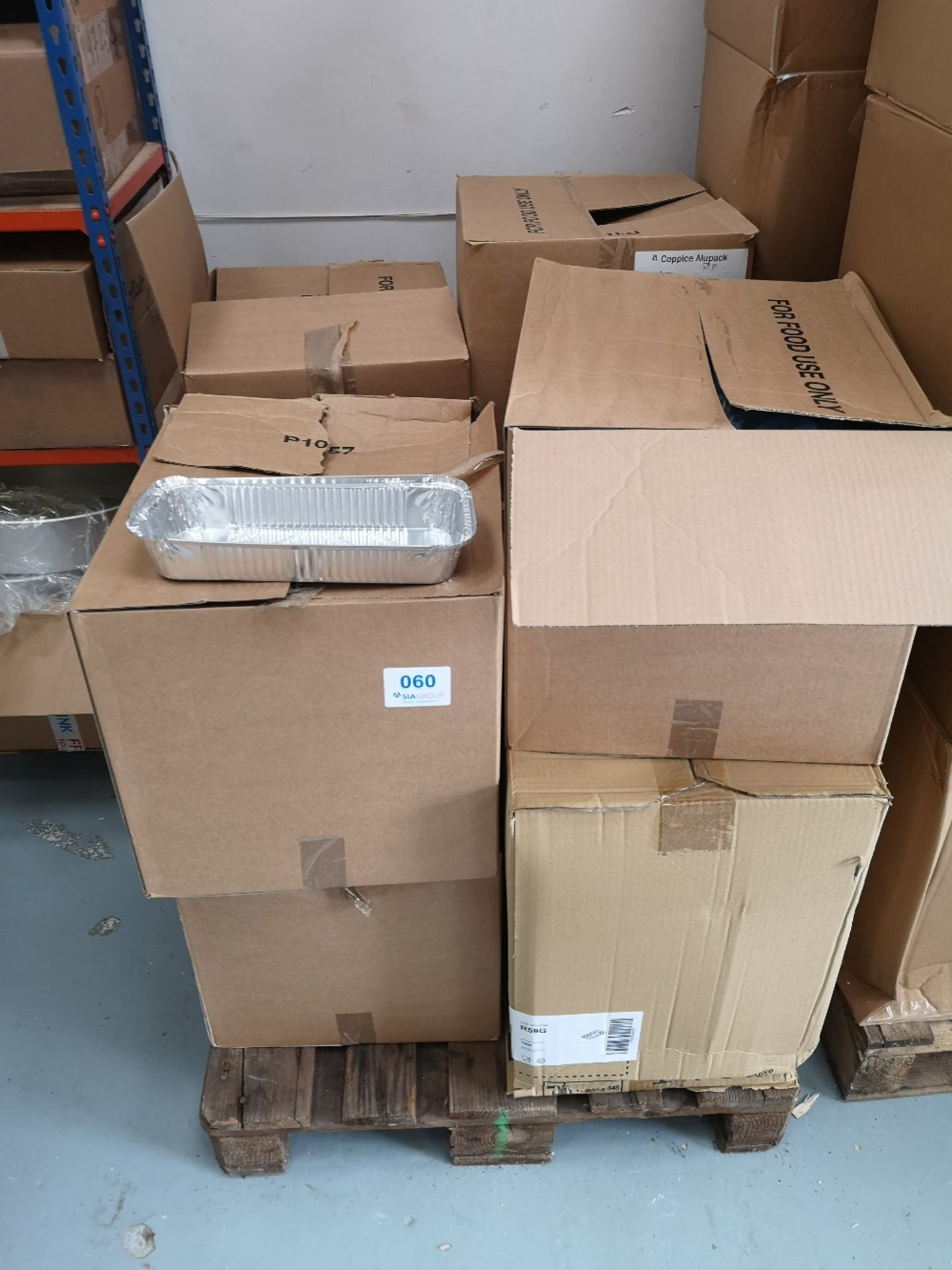 Pallet of Various Sized Foil Food Containers