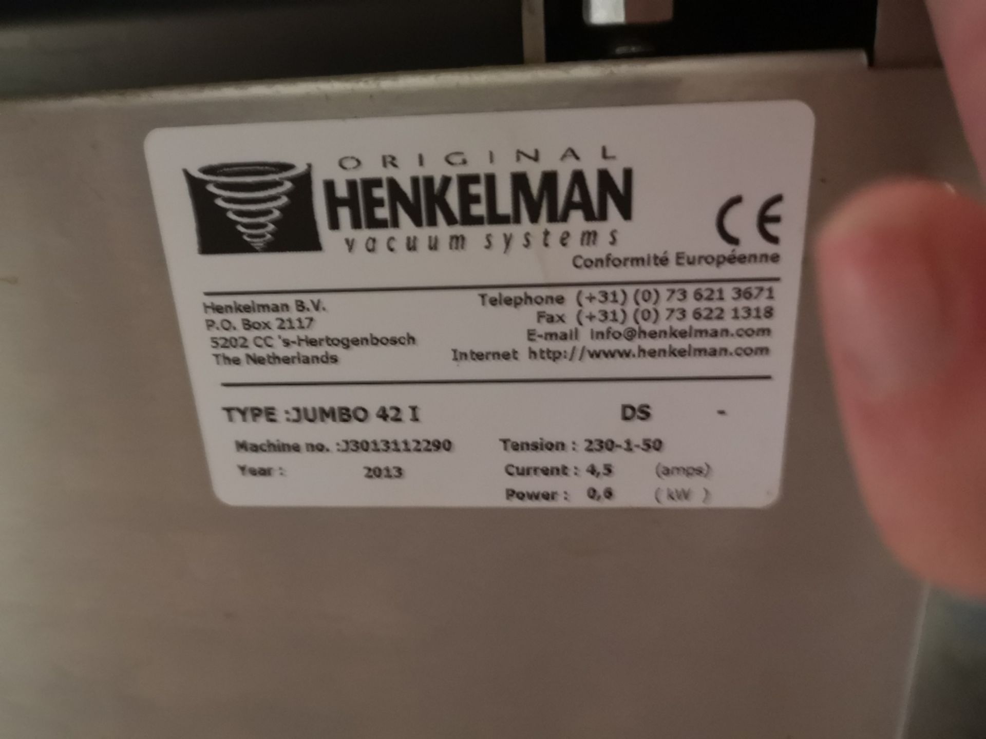 Henkelman Jumbo 42 Vacuum Pack Machine - Image 3 of 3