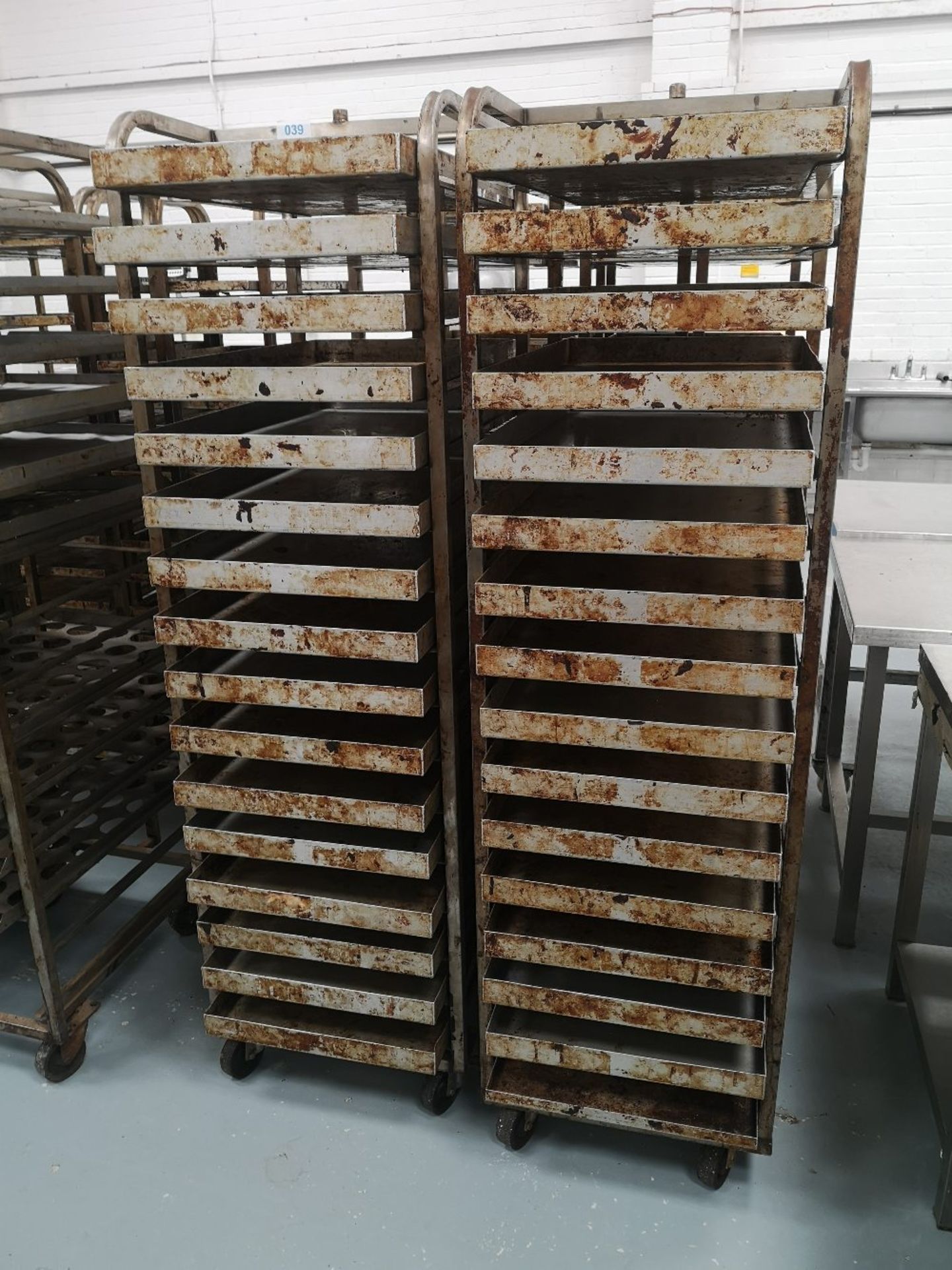 (2) Sixteen Slot Bakery Rack/Tray Stainless Steel Trollies - Image 3 of 3