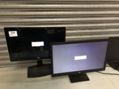 (4) HP flat screen monitors
