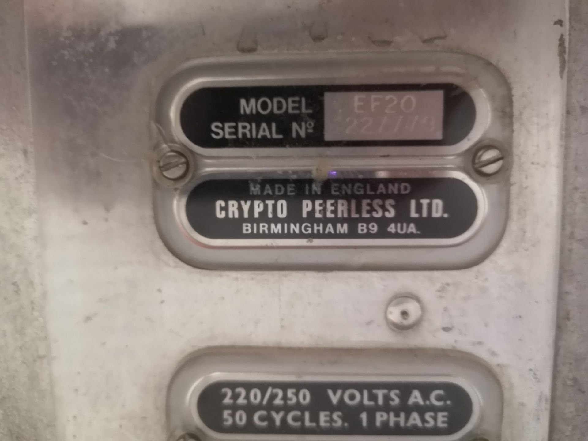 Crypto Peerless EF20 20Ltr Planetary Mixer - Image 4 of 7