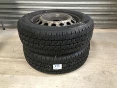 (2) 16 inch spare wheels with Autogreen 195/65R16C tyres