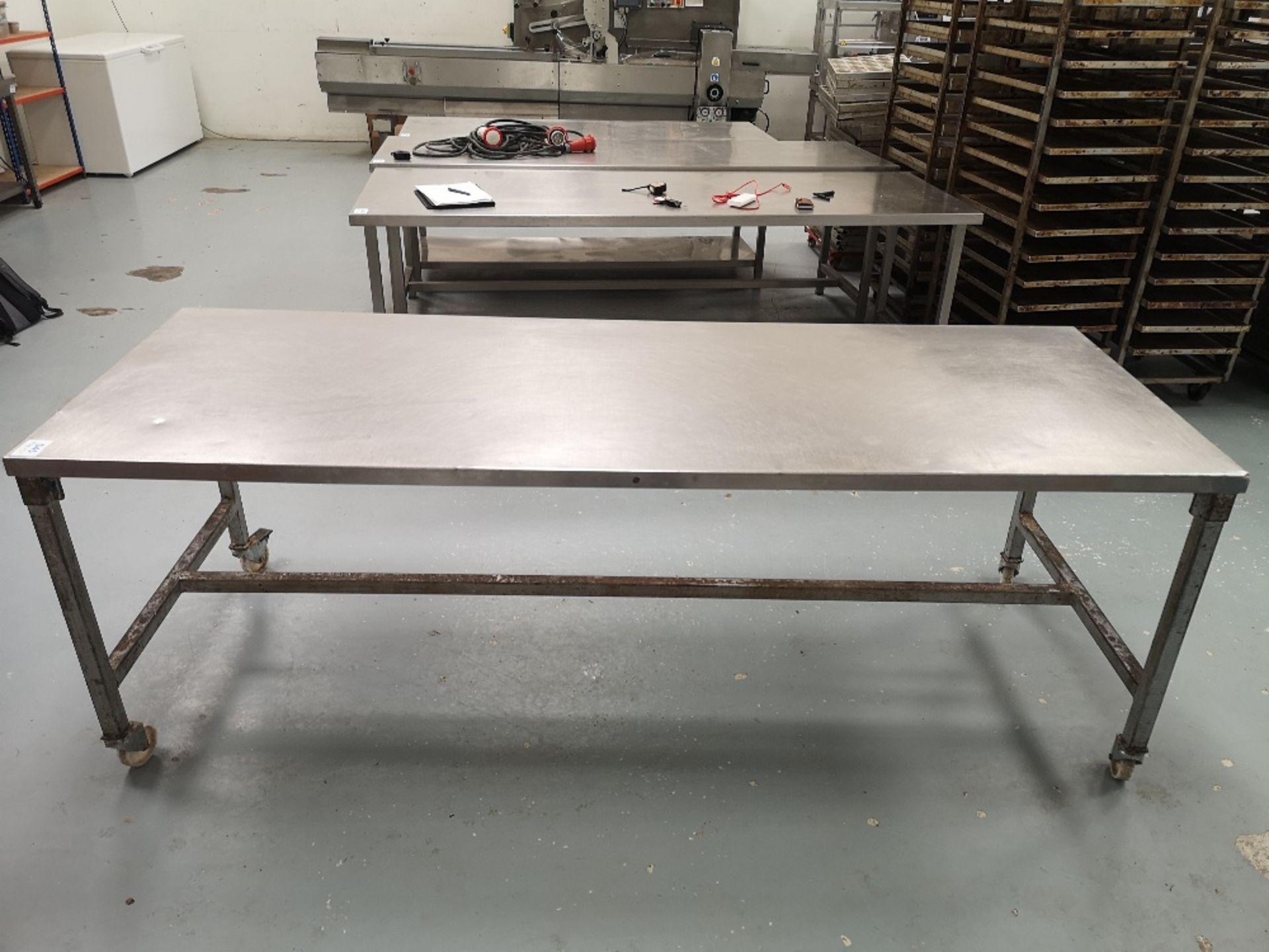 Stainless Steel Mobile Preparation Table