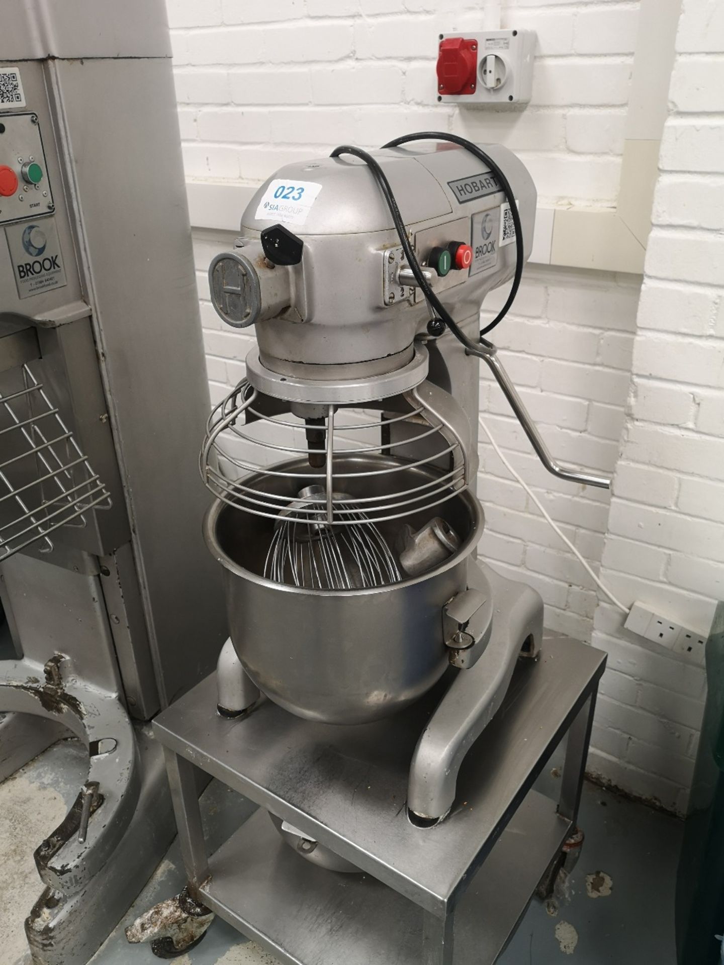 Hobart 20 QRT Planetary Mixer on Stainless Steel Mobile Stand with (2) Mixing Bowls - Image 2 of 6